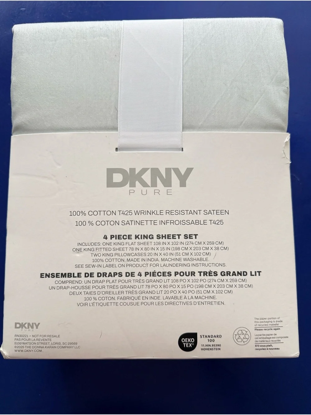 DKNY Pure King Sheet Set in Light Taupe
